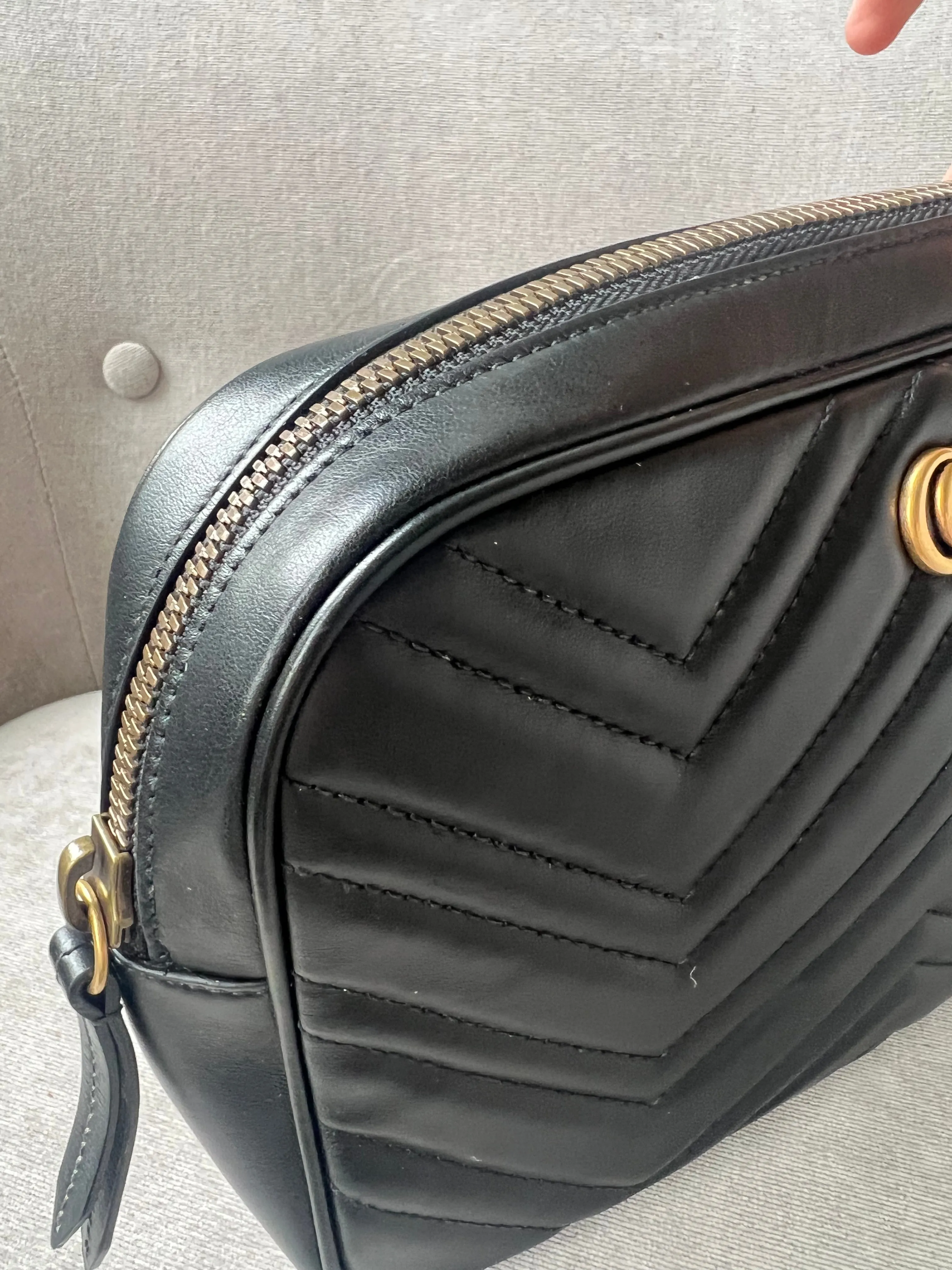 Gucci GG Black Marmont Belt Bag