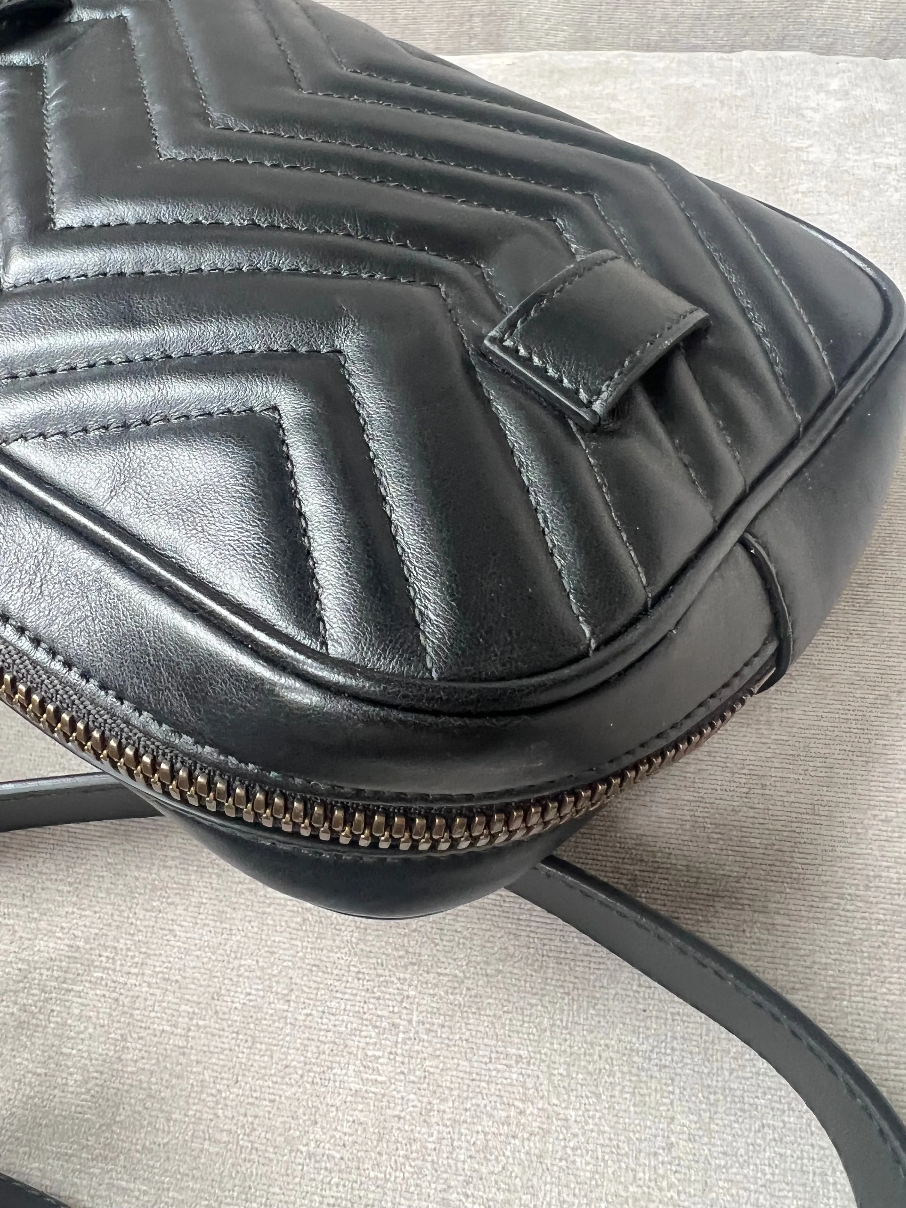 Gucci GG Black Marmont Belt Bag