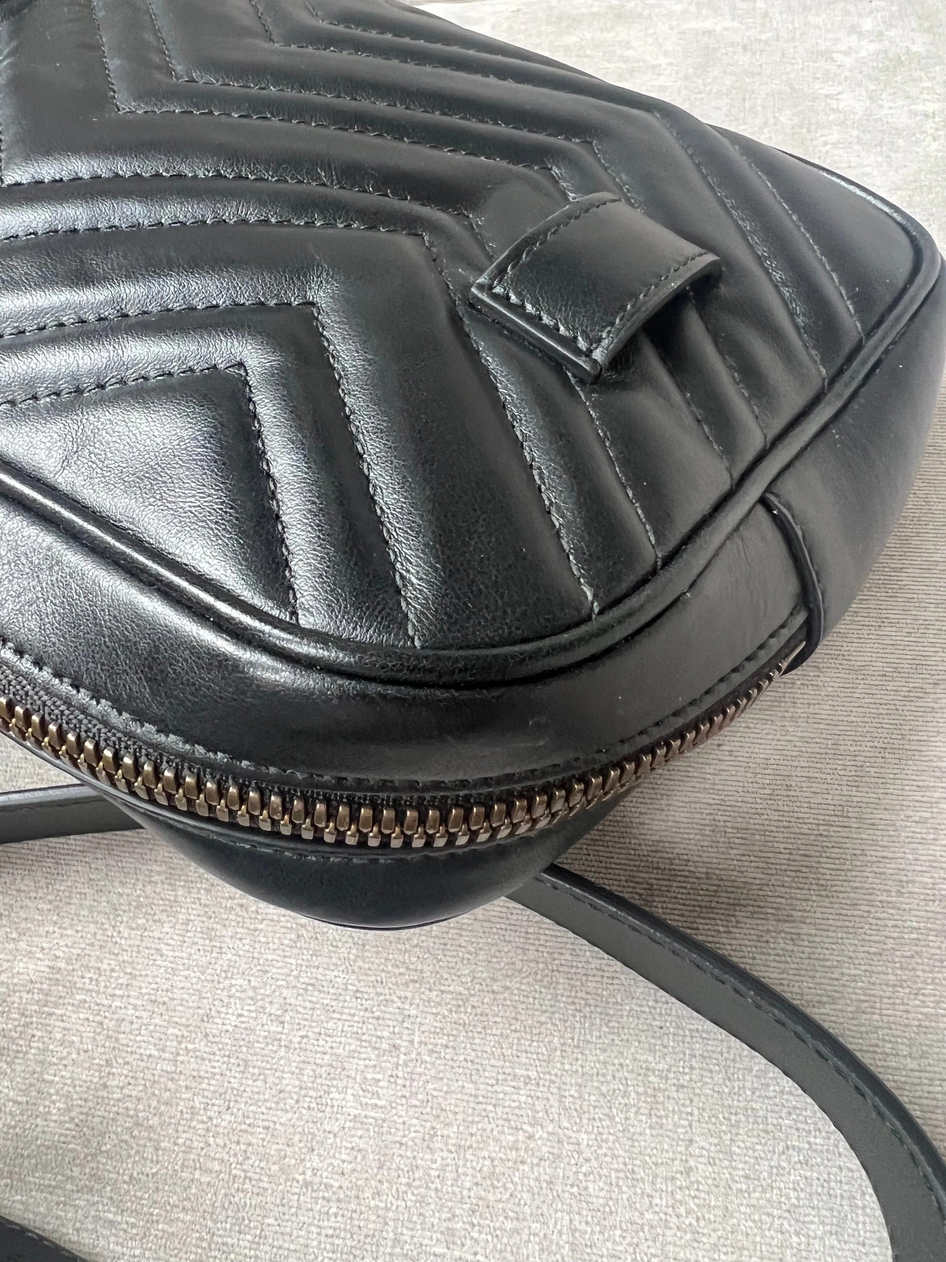 Gucci GG Black Marmont Belt Bag