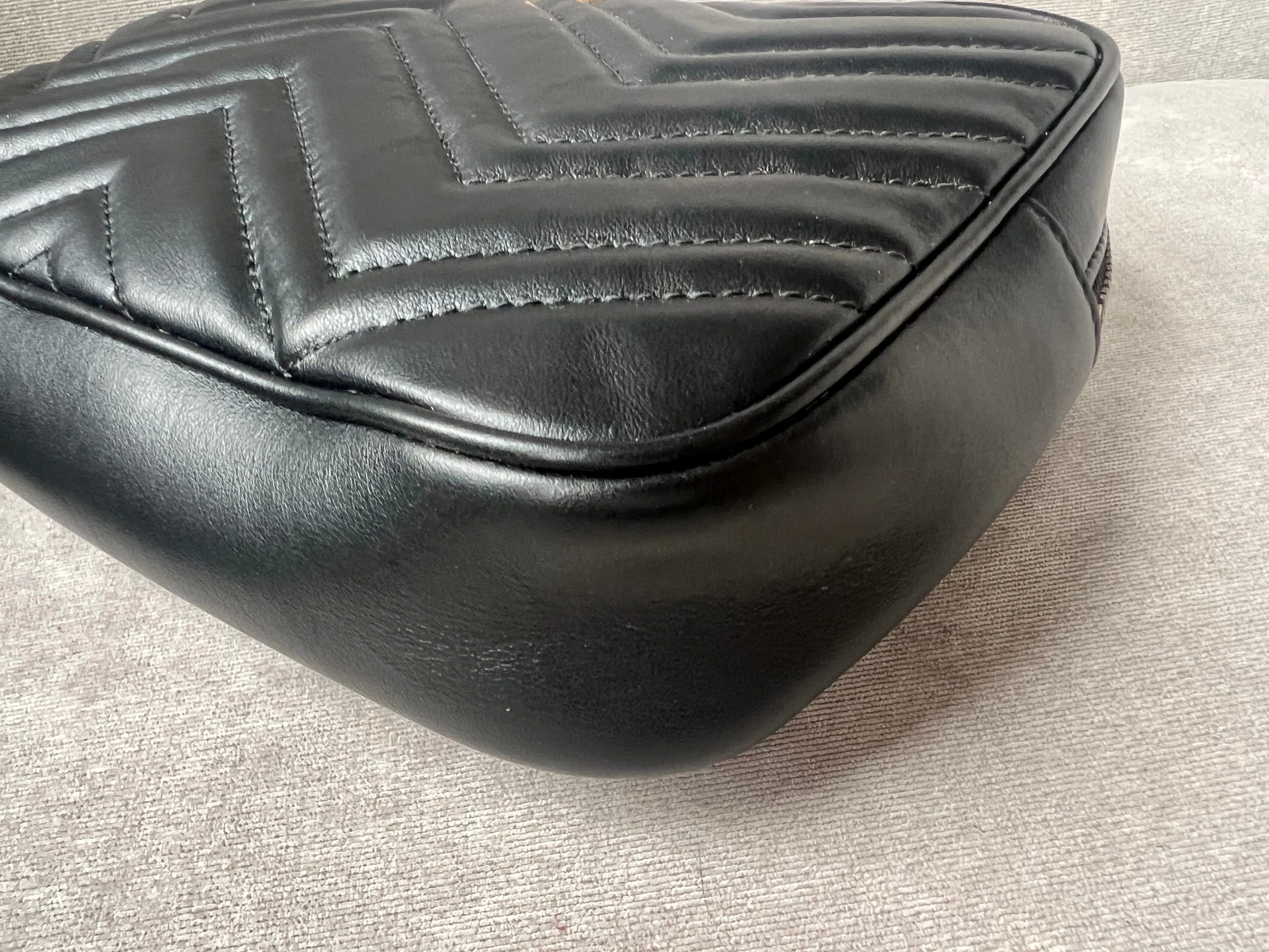 Gucci GG Black Marmont Belt Bag