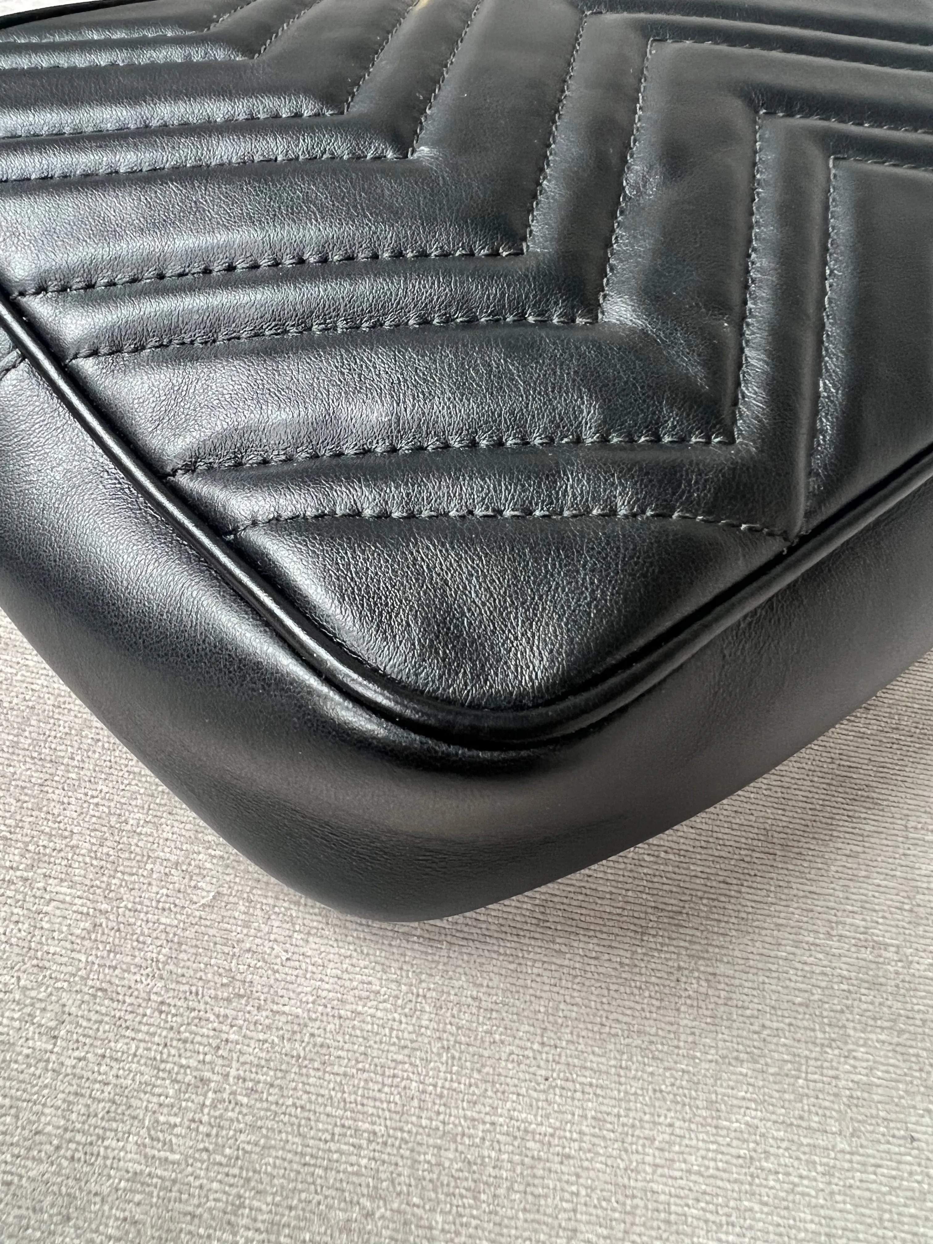 Gucci GG Black Marmont Belt Bag