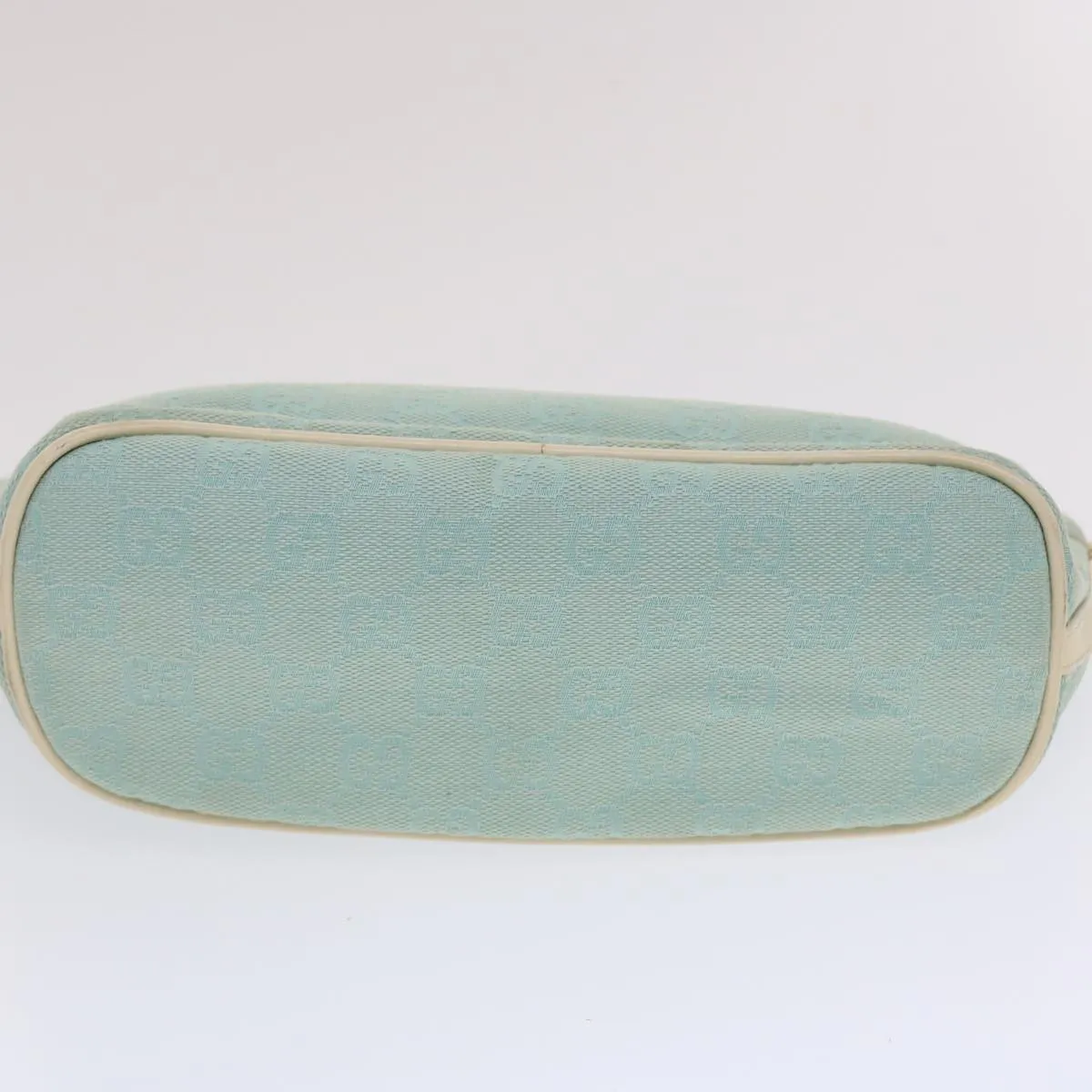 GUCCI GG Canvas Accessory Pouch Light Blue White  49080