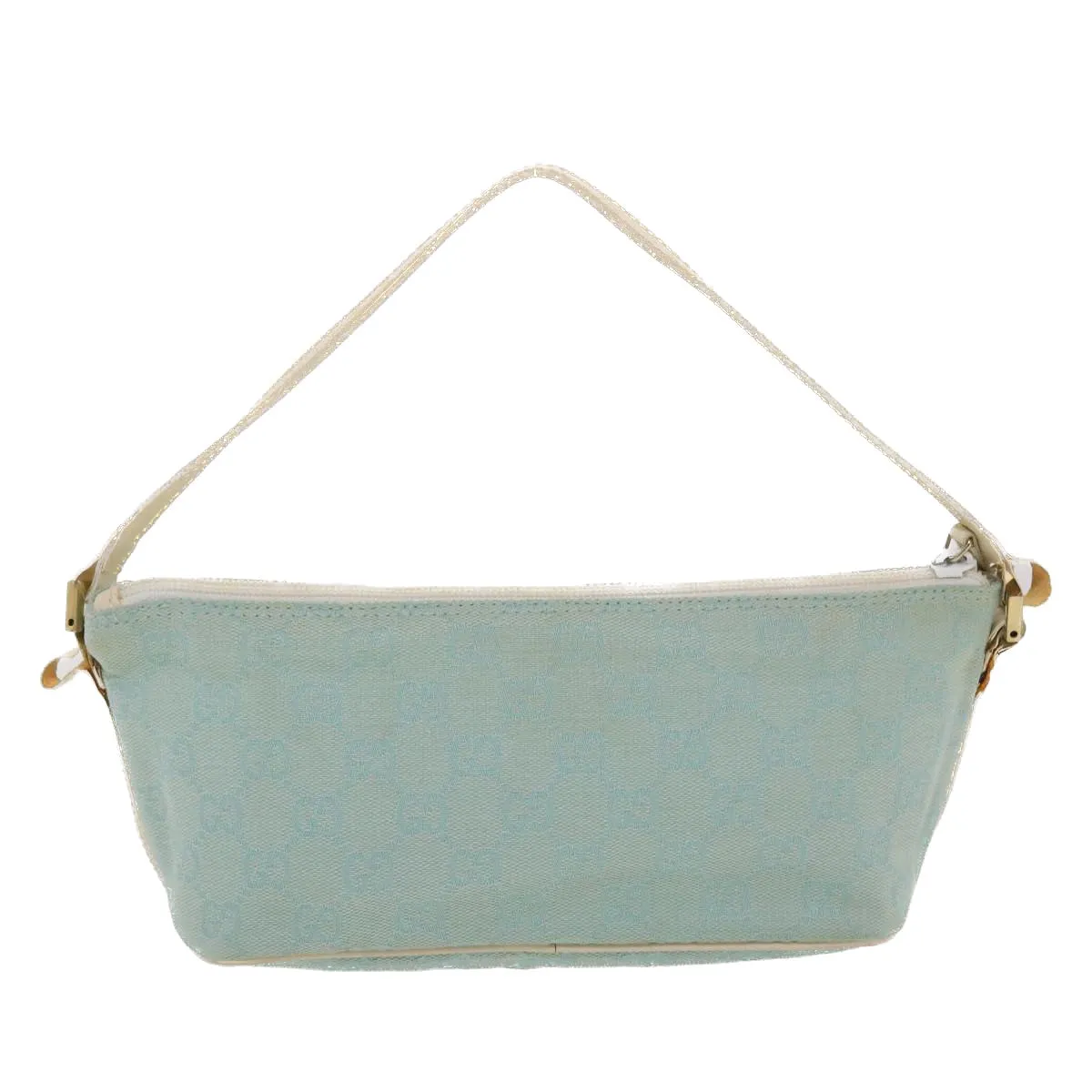 GUCCI GG Canvas Accessory Pouch Light Blue White  49080