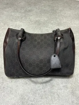 Gucci Supreme GG Canvas Leather Shoulder Bag with Pouch