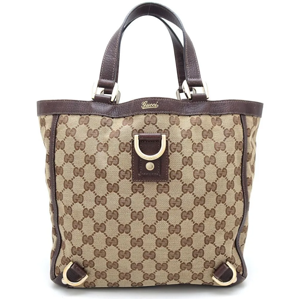 Gucci Tote Bag Abbey Gg Canvas/ Leather