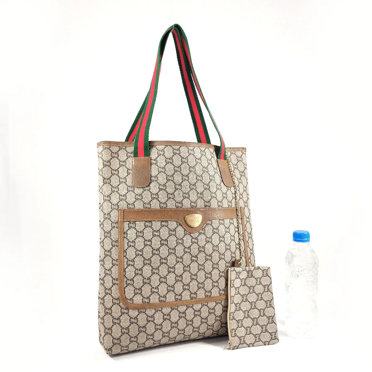 GUCCI Tote Bag GG plus beige Old Gucci Women Used