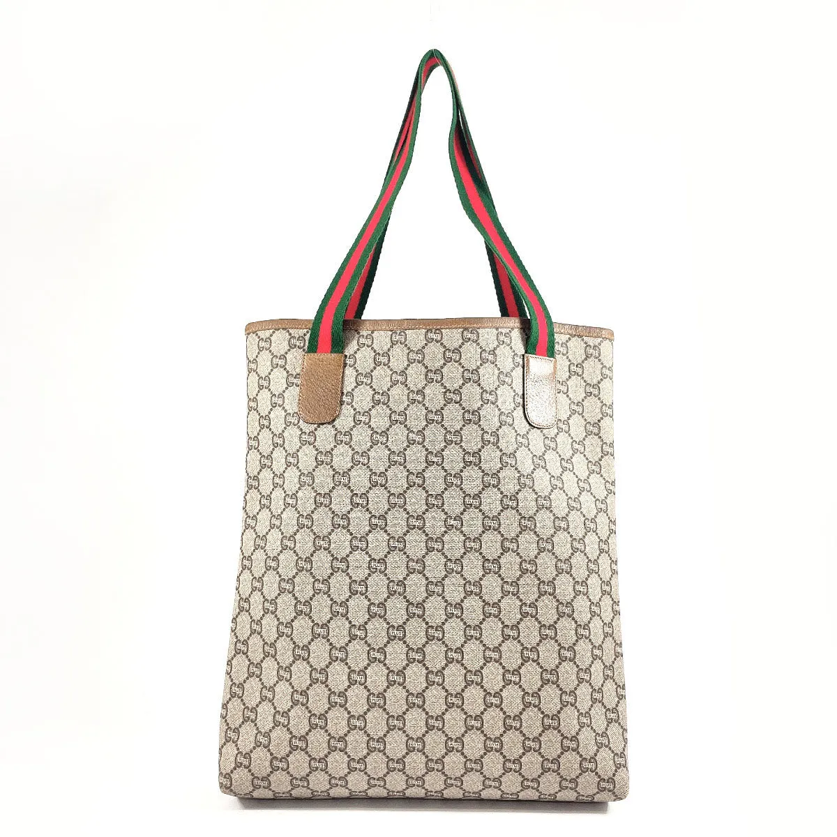 GUCCI Tote Bag GG plus beige Old Gucci Women Used