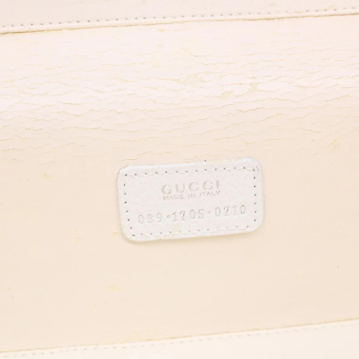 GUCCI Vanity Cosmetic Pouch Leather White 03917050710  bs6557