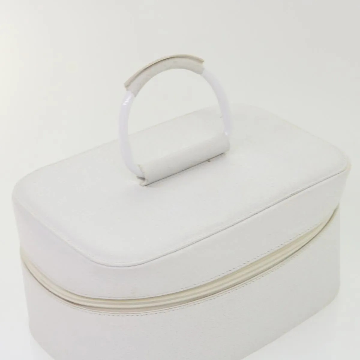 GUCCI Vanity Cosmetic Pouch Leather White 03917050710  bs6557