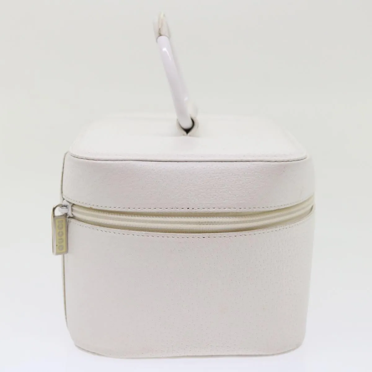 GUCCI Vanity Cosmetic Pouch Leather White 03917050710  bs6557