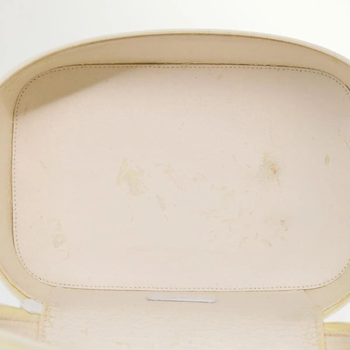 GUCCI Vanity Cosmetic Pouch Leather White 03917050710  bs6557