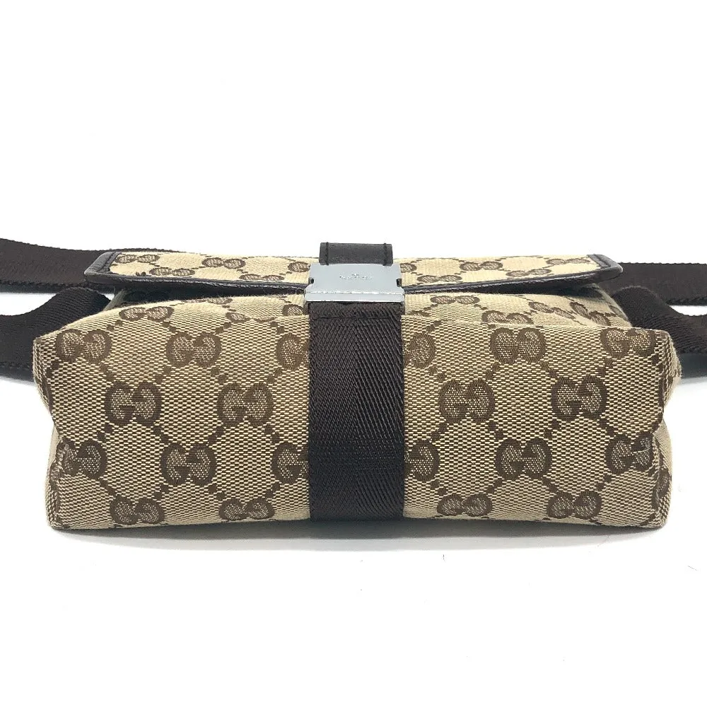 GUCCI Waist bag 131236 GG canvas Beige x brown GG Sling bag Waist pouch unisex Secondhand