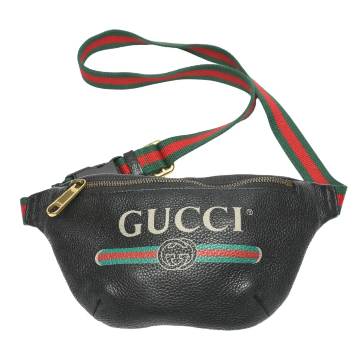 GUCCI Waist bag 527792 leather black Waist pouch unisex(Unisex) Used