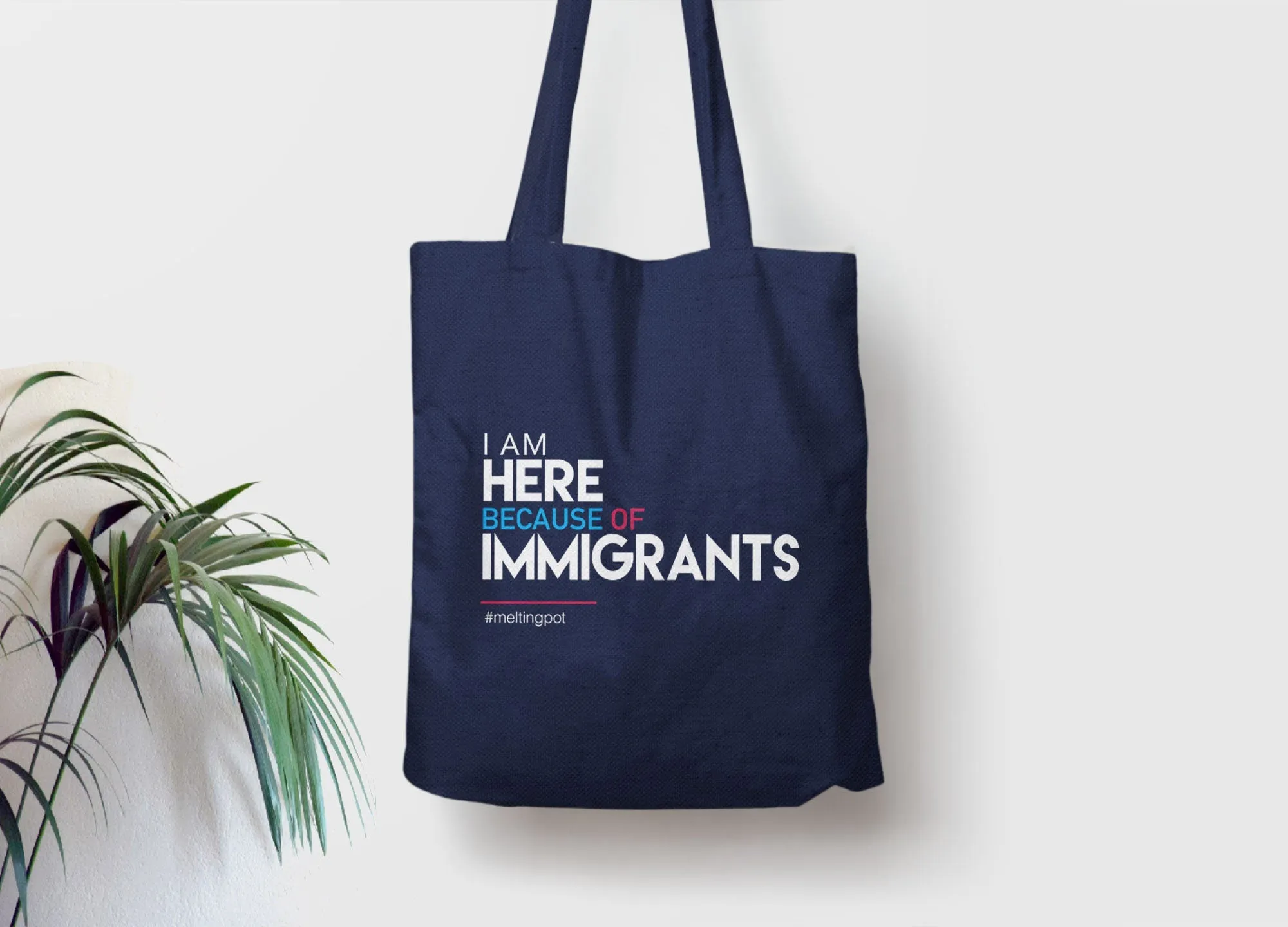 I Am Here Because of Immigrants Tote Bag