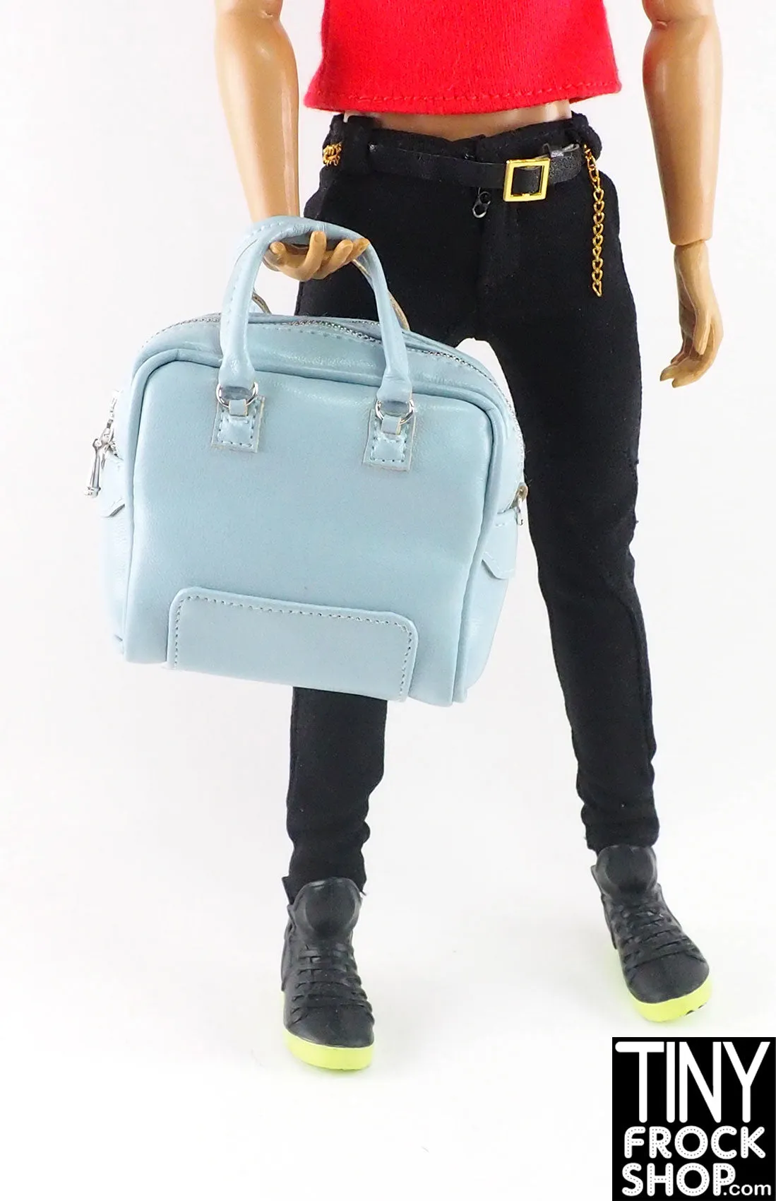 Integrity Monarchs Declan Wake Light Blue Vinyl Weekender Bag