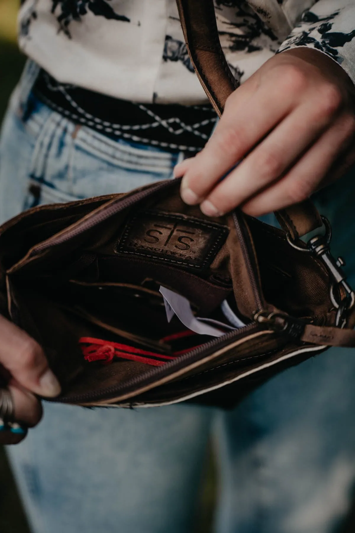 'Josie' Cowhide Crossbody Purse by STS Ranchwear