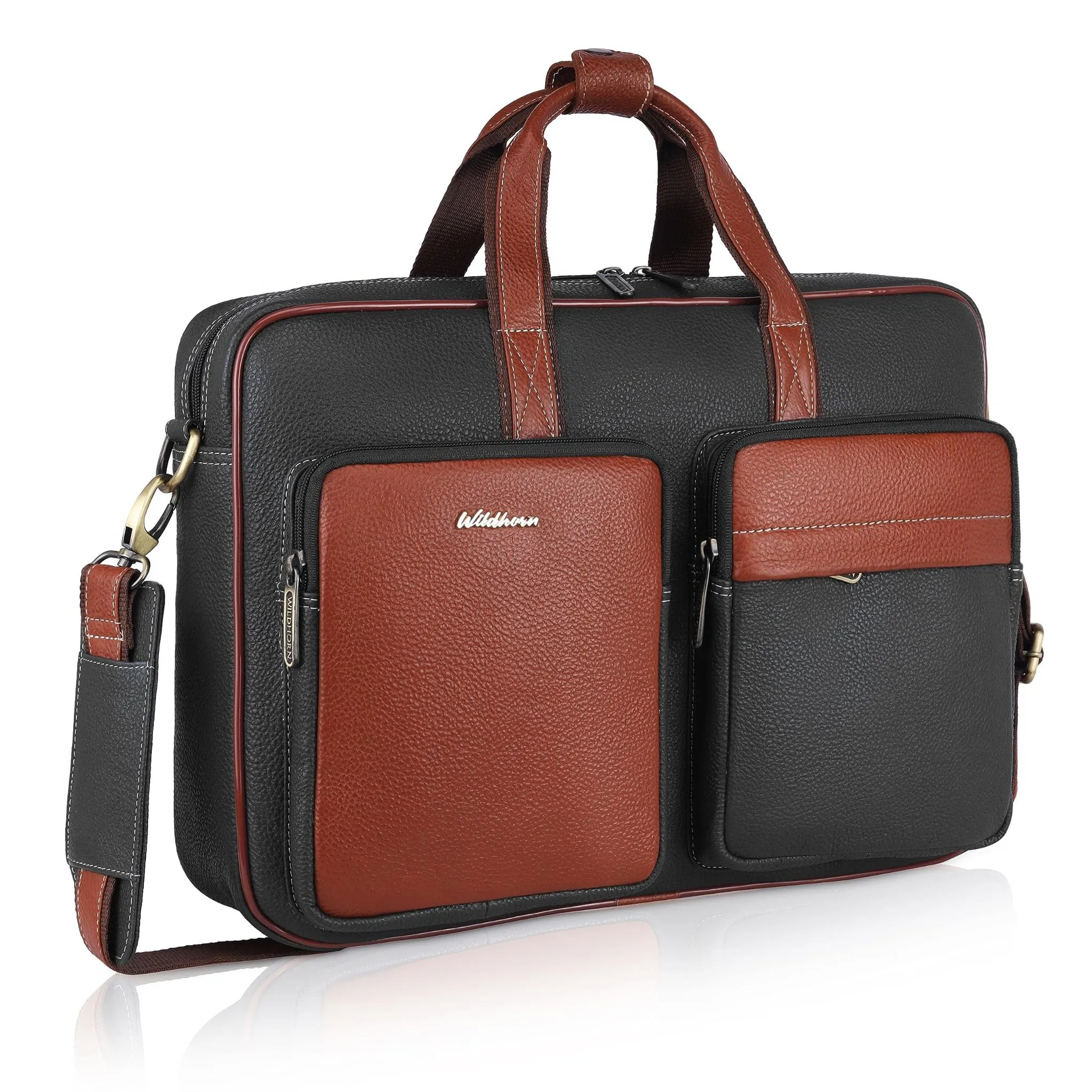 JUSTIN Leather Laptop Messenger Bag for Men