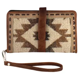 Justin Tan Aztec Blanket Wallet with Wristlet