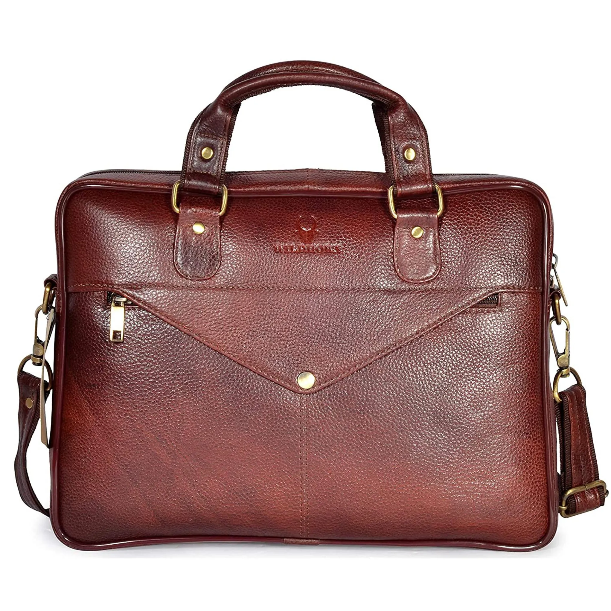 KANSAS Leather Laptop Messenger Bag for Men