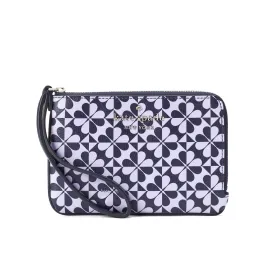 Kate Spade Hollie Spade Clover Geo Small L-zip wristlet