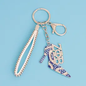 Keychain Zeta ZPB Sorority Blue Heel for Women