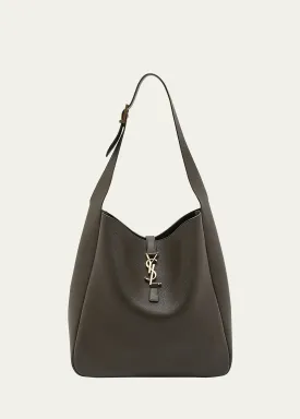 Le 5A7 Large YSL Shoulder Hobo Bag in Smooth Leather