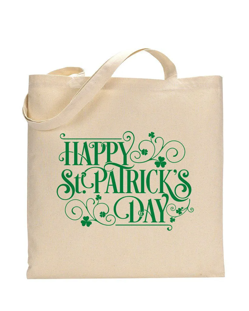 Leafs Happy St Patrick's Day Leaf - St Patrick's Tote Bag