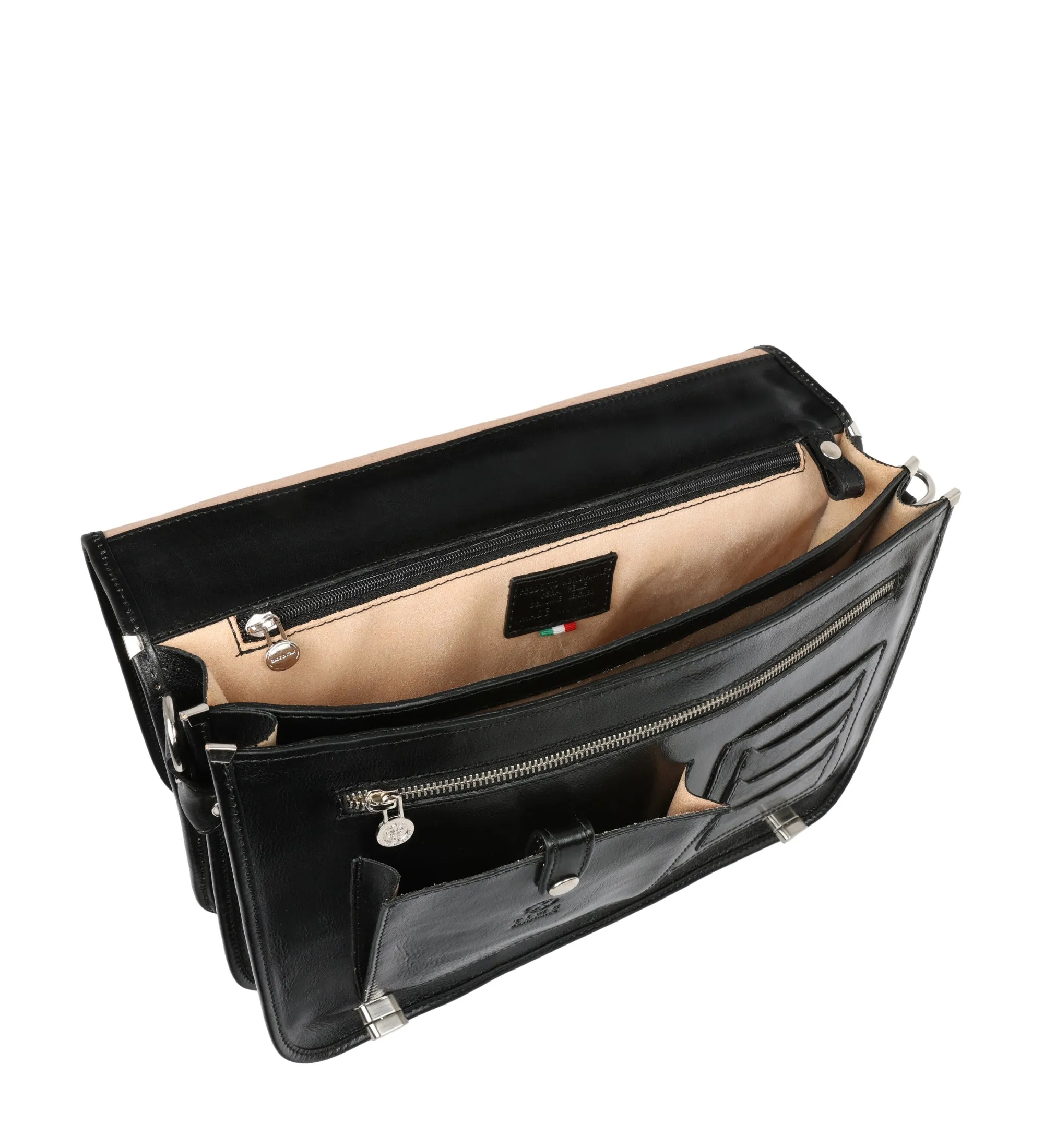 Leather Briefcase Laptop Bag - Illusions