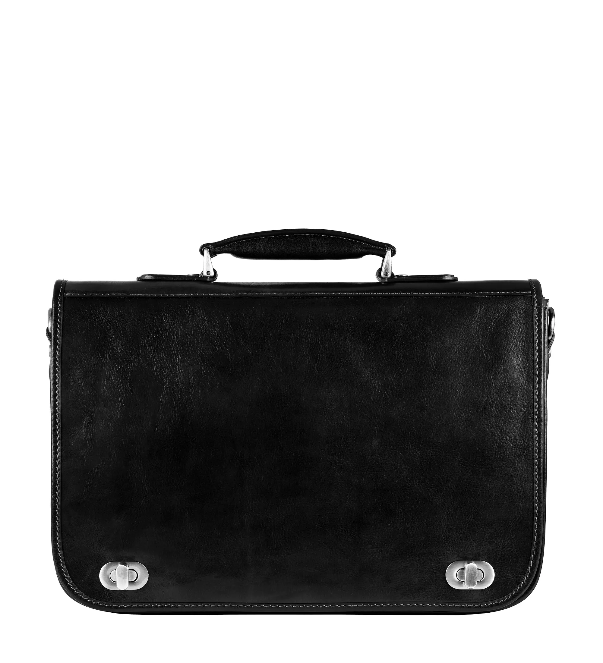 Leather Briefcase Laptop Bag - Illusions