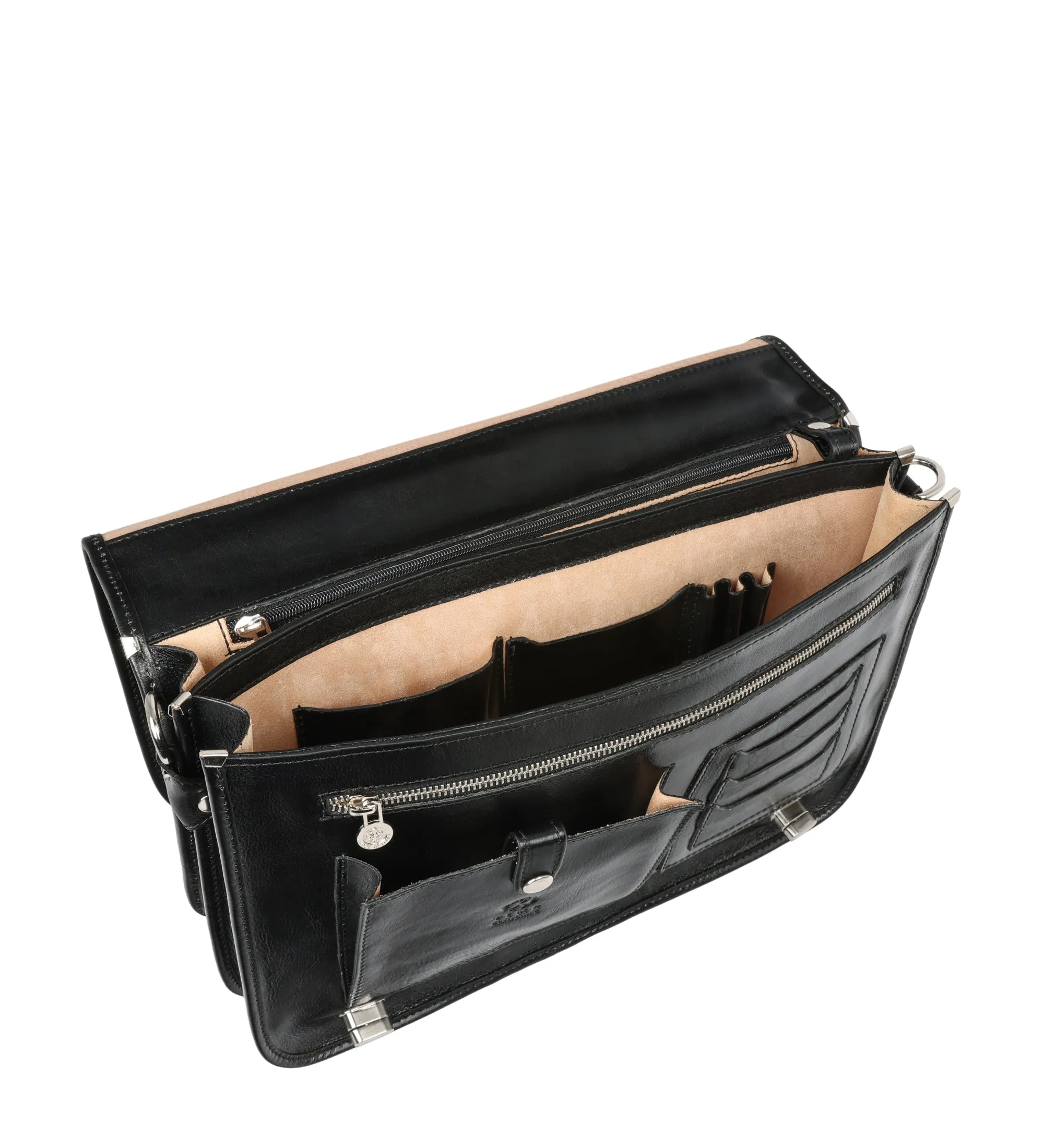 Leather Briefcase Laptop Bag - Illusions