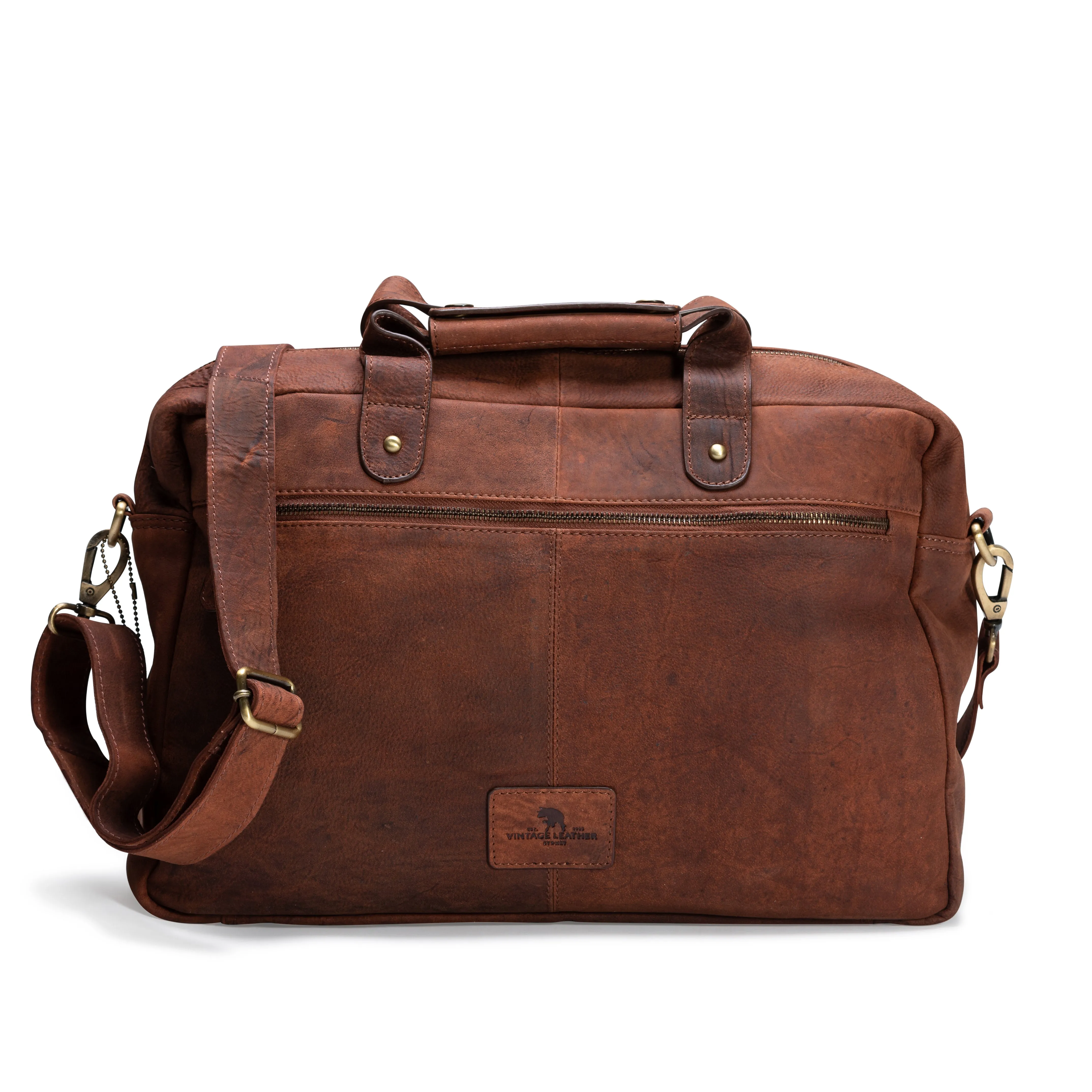 Leather Messenger Bag - Boston