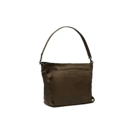 Leather Shoulder Bag Olive Green Bolivia