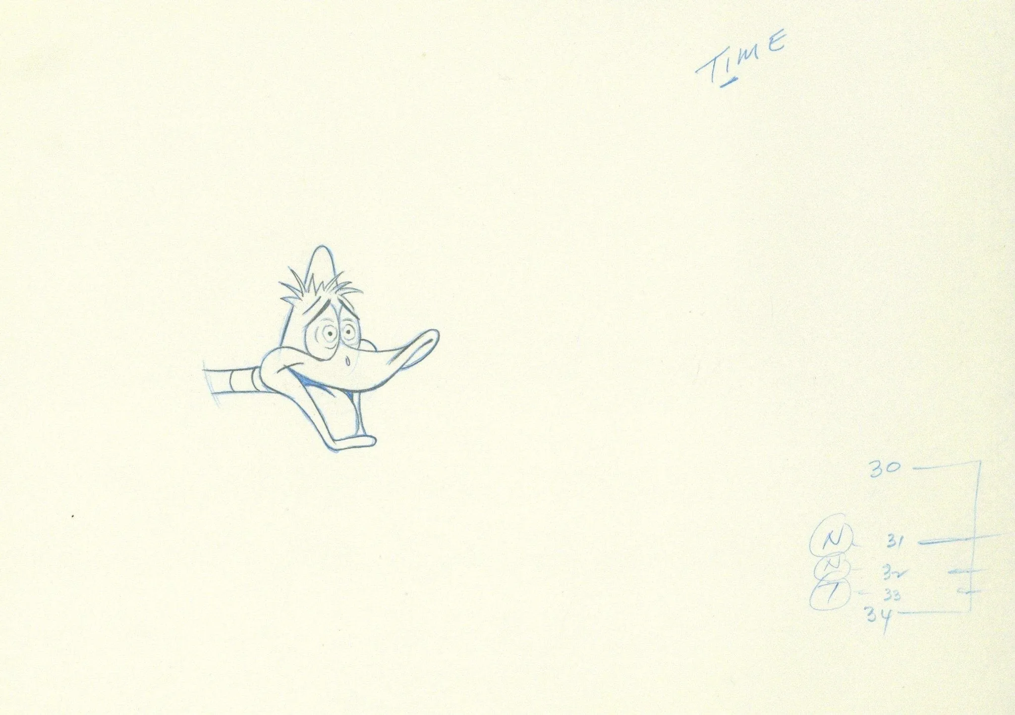 Looney Tunes Original Production Cel with Matching Drawing: Daffy Duck