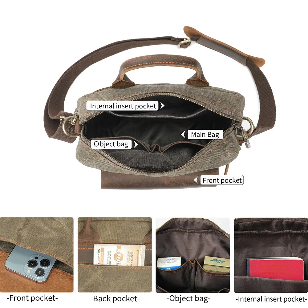 Men's Washed Canvas Crossbody Bag