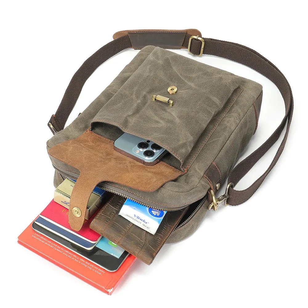 Men's Washed Canvas Crossbody Bag