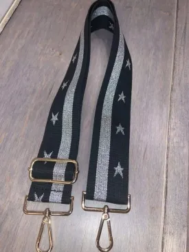 Metallic Stars and Stripe Adjustable Bag Strap