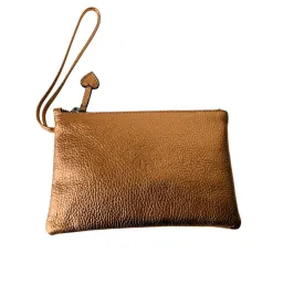 Micro-Pak Copper Pebble Grain Wristlet