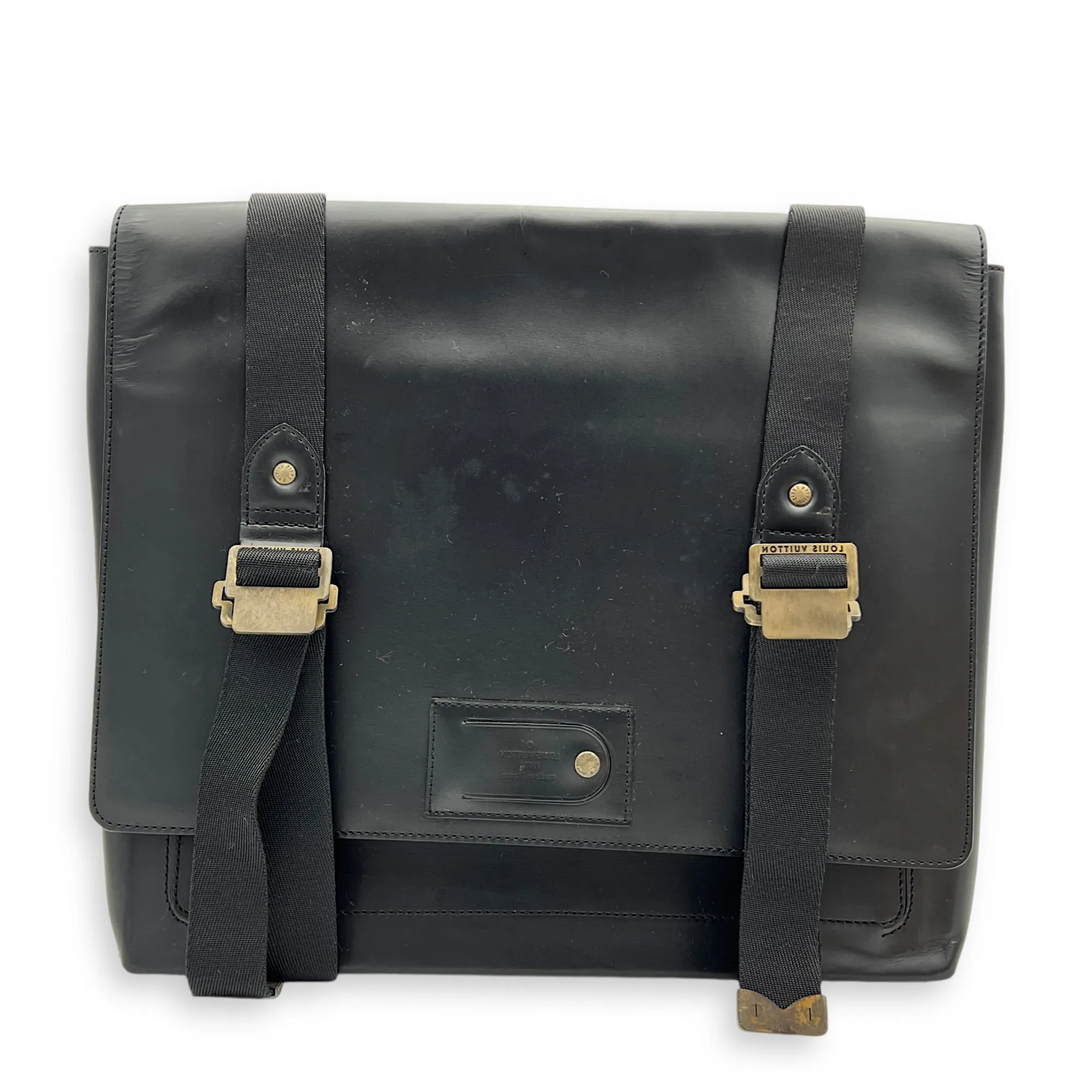 NA Crossbody Bag Black in Calfskin, Silver hardware