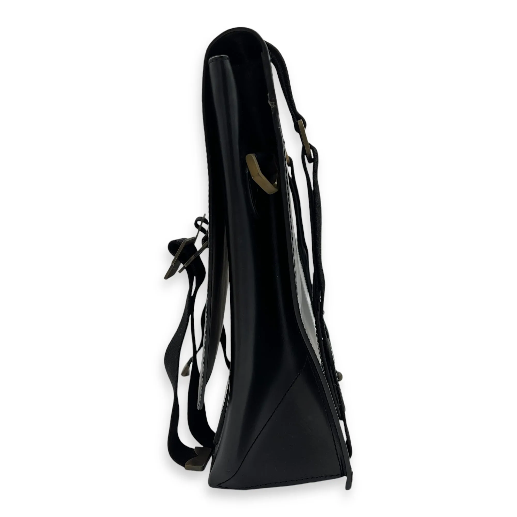 NA Crossbody Bag Black in Calfskin, Silver hardware