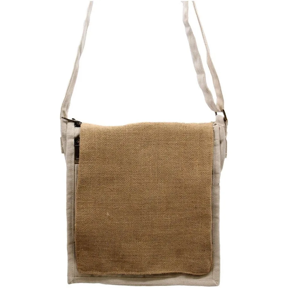 Natural Cotton Canvas Messenger Bag - 6 Great Colours - Plastic-Free