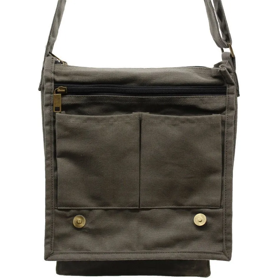 Natural Cotton Canvas Messenger Bag - 6 Great Colours - Plastic-Free