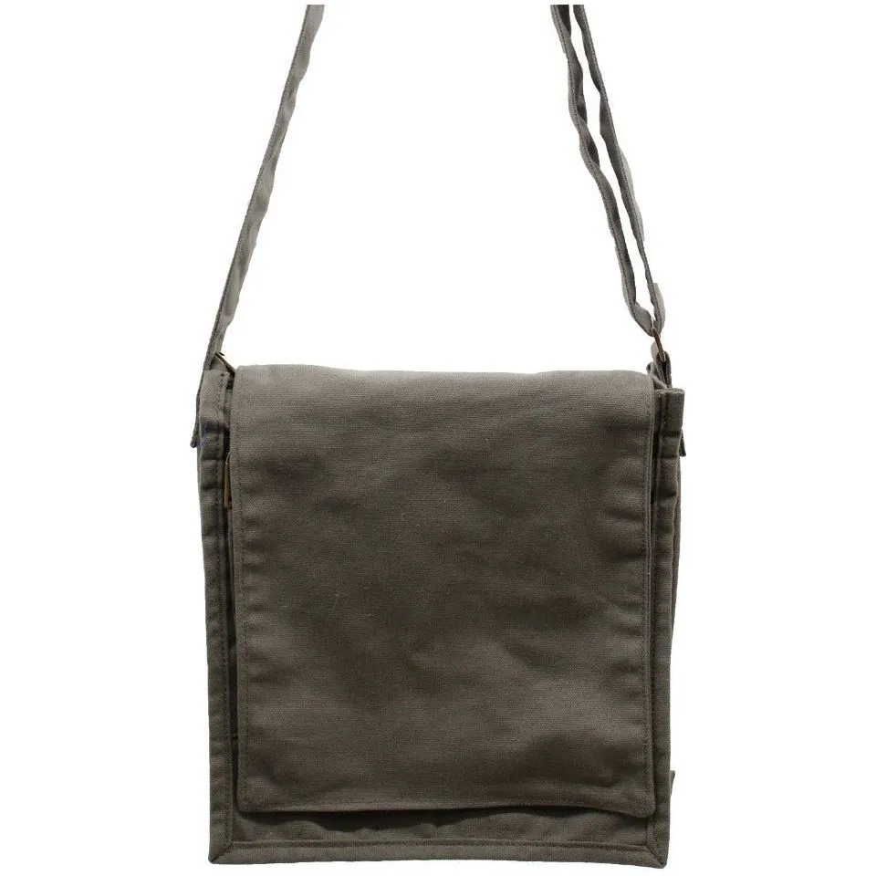 Natural Cotton Canvas Messenger Bag - 6 Great Colours - Plastic-Free