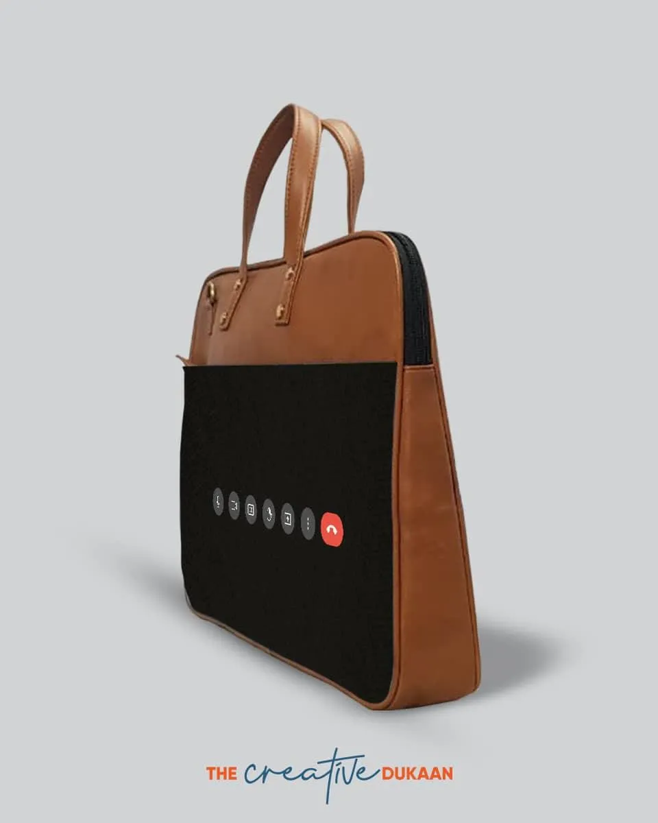 On Google Meet - The Vegan Leather Laptop Bag