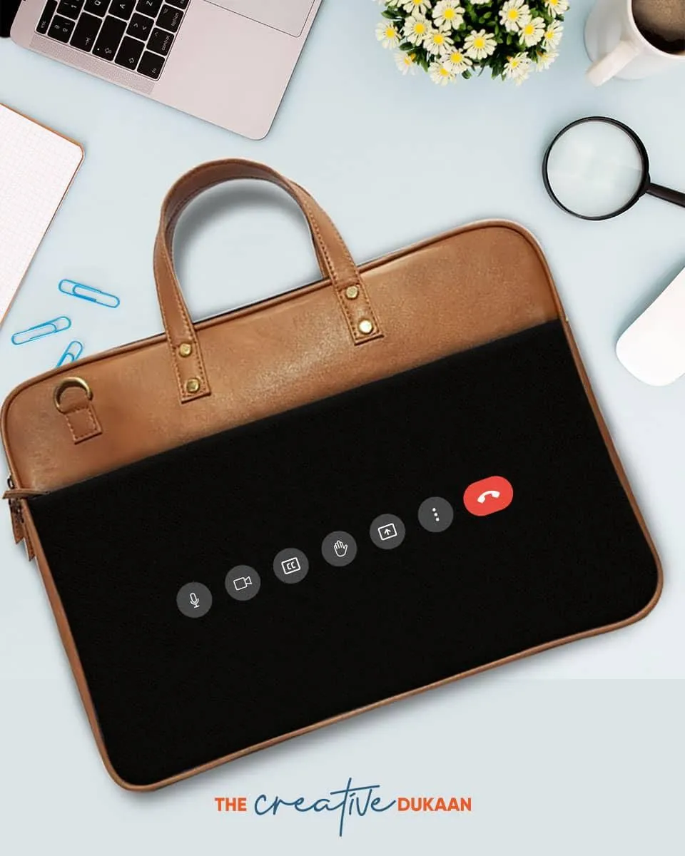 On Google Meet - The Vegan Leather Laptop Bag