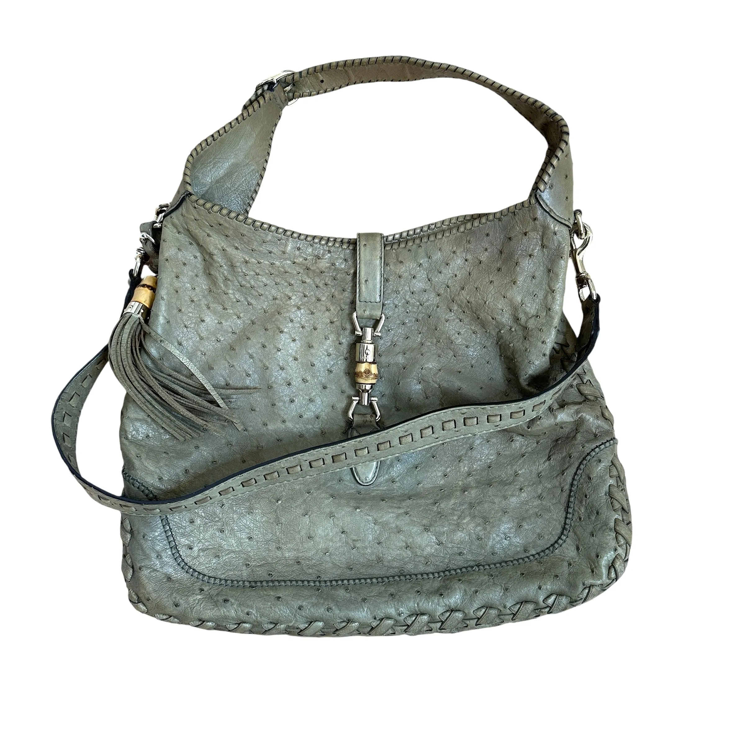 Ostrich Hobo Bag