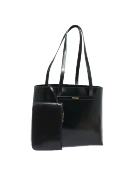 Patent Leather Tote Bag with Pouch