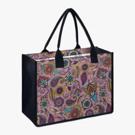 Pink Paisley Shopping Tote Bag