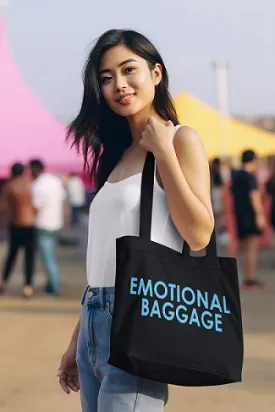 Premium Cotton Canvas Tote Bag- Emotional Baggage Black