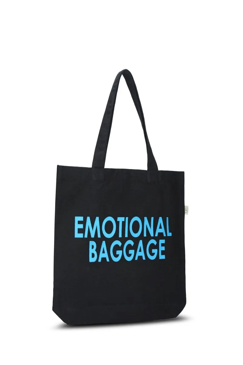 Premium Cotton Canvas Tote Bag- Emotional Baggage Black