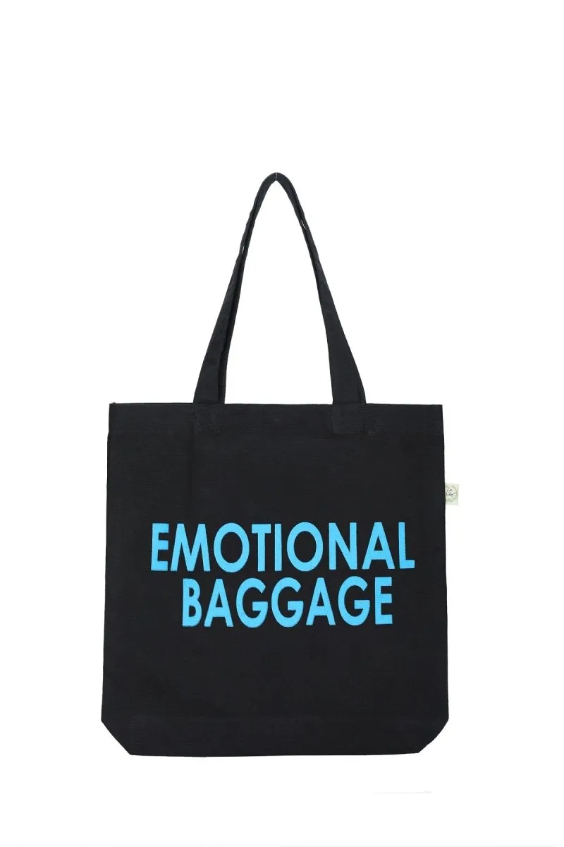 Premium Cotton Canvas Tote Bag- Emotional Baggage Black